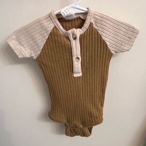 Kate Quinn Two-tone Ribbed Bodysuit